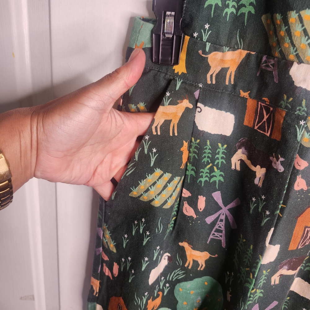 Princess Highway Green Farm Print Jumpsuit - Picture 4 of 8